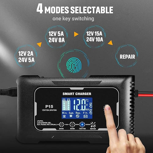 12V/24V Automatic Batery Charger and Maintainer